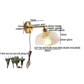 Celako™ Verdite Wall Light | Glass Bedroom Lighting