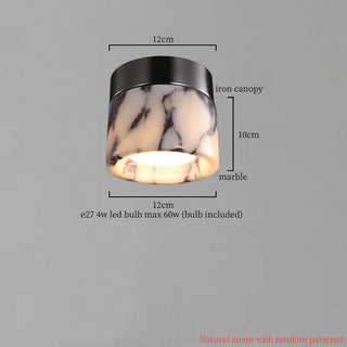 Plafonnier Celako™ Lumarmora | Éclairage d'îlot de cuisine en marbre et fer forgé
