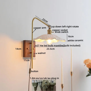 Celako™ Nucera Wall Light | Ceramic Hallway Lighting