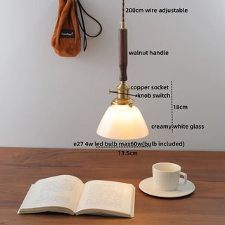 Celako™ Kurumi Pendant Light | Copper Walnut Dining Room Lighting