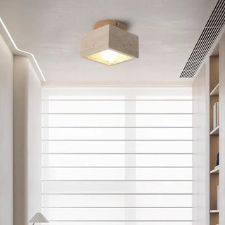 Celako™ Aurestone Ceiling Light | Yellow Travertine Kitchen Island Lighting