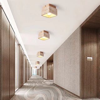 Celako™ Ocralith Ceiling Light | Yellow Travertine Kitchen Island Lighting