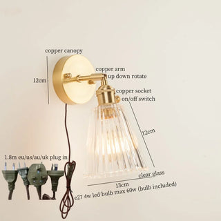 Celako™ Flutia Wall Light | Glass Bedroom Lighting