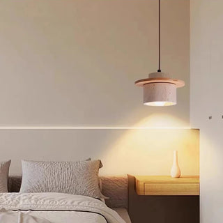 Celako™ Auretone Pendant Light | Yellow Travertine Bedroom Lighting