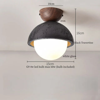 Celako™ Syenite Ceiling Light | Yellow Travertine Living Room Lighting
