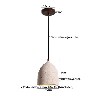 Celako™ Travata Pendant Light | Black Travertine Kitchen Island Lighting
