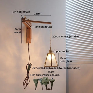 Celako™ Kirei Wall Light | Glass Bedroom Lighting