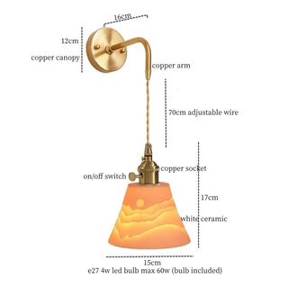 Celako™ Cuvori Wall Light | Copper Contemporary Bedroom Lighting