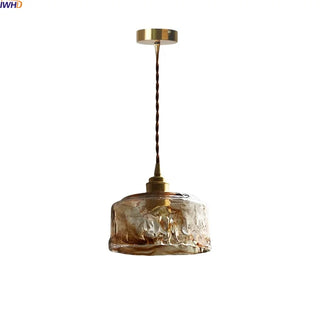 Celako™ Calmera Pendant Light | Amber Glass Dining Room Lighting