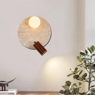 Celako™ Teravo Wall Light | Yellow Travertine Living Room Lighting
