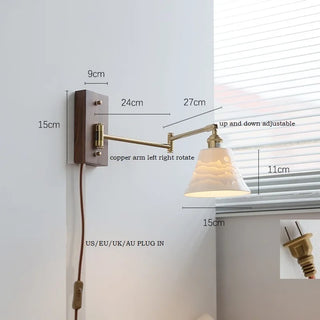 Celako™ Lustro Wall Light | Copper Bedside Lighting