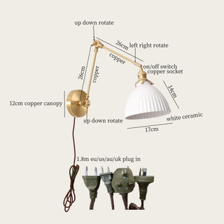 Celako™ Argilis Wall Light | Copper Bathroom Mirror