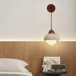 Celako™ Calterra Wall Light | Yellow Travertine Bedroom Lighting