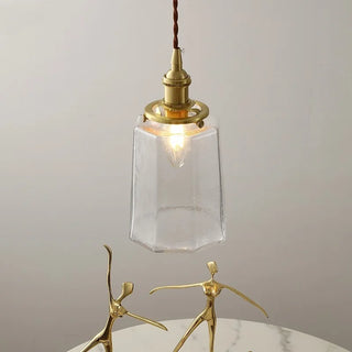 Celako™ Cupralux Pendant Light | Glass Copper Bedroom Lighting