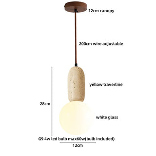 Celako™ Lumenis Pendant Light | Travertine Dining Room Lighting