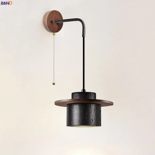 Celako™ Pivotra Wall Light | Black Travertine Bedroom Lighting