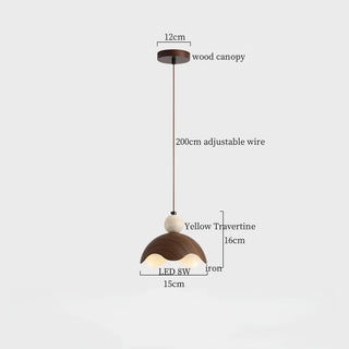 Celako™ Terrana Pendant Light | Yellow Travertine Kitchen Island Lighting