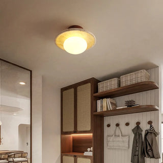 Celako™ Aurema Ceiling Light | Yellow Travertine Living Room Lighting