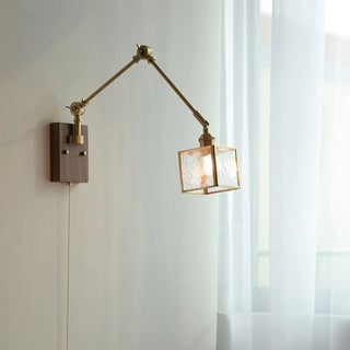 Celako™ Cupreau Wall Light | Copper Glass Bedroom Lighting