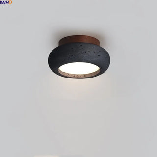 Celako™ Trivara Ceiling Light | Black Travertine Living Room Lighting