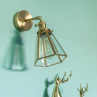 Celako™ Auriton Wall Light | Glass Copper Bedroom Lighting