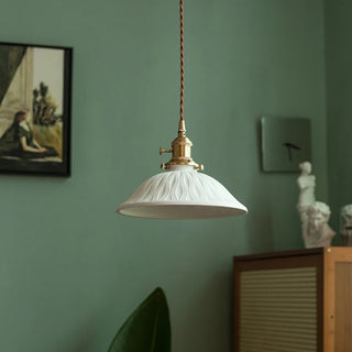 Celako™ Shizuka Pendant Light | White Ceramic Dining Room Lighting