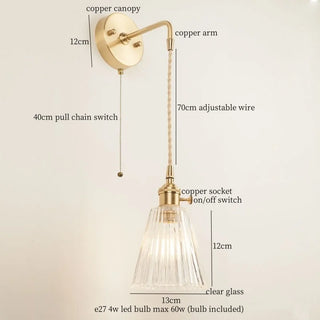 Celako™ Flutia Wall Light | Glass Bedroom Lighting