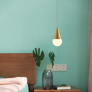Celako™ Cupiro Pendant Light | Glass Copper Bedroom Lighting