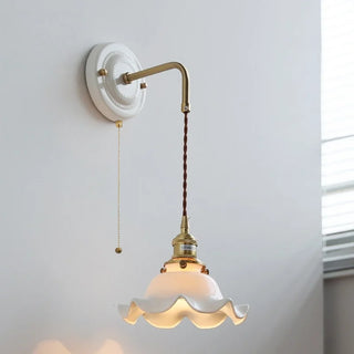 Celako™ Faienza Wall Light | White Ceramic Bedroom Lighting