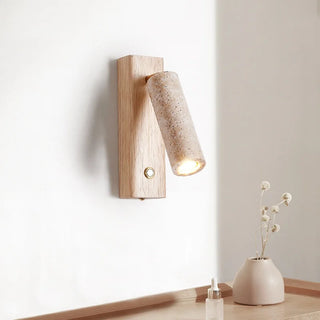 Celako™ Terravo Wall Light | Yellow Travertine Bedroom Lighting