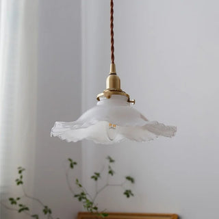 Celako™ Curvella Pendant Light | Glass Copper French Vintage Bedroom Lighting