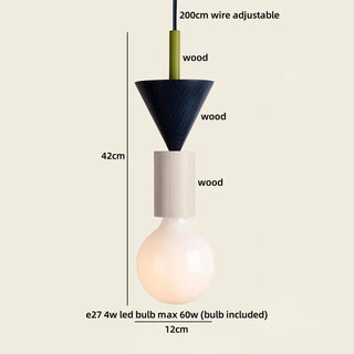 Celako™ Brevio Pendant Light | Wood Dining Room Lighting