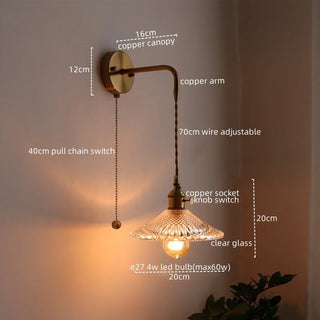 Celako™ Aurien Wall Light | Glass Bedroom Lighting