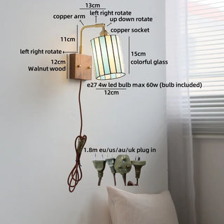 Celako™ Vetrin Wall Light | Stained Glass Bedroom Lighting