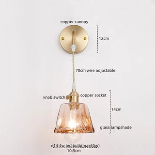 Celako™ Vitrale Wall Light | Copper Glass Dining Room Lighting
