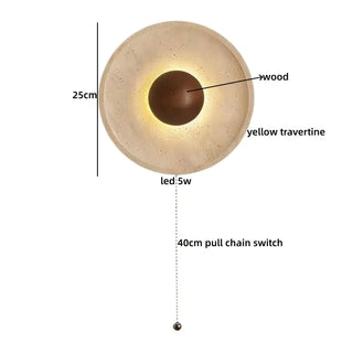 Celako™ Tevrin Wall Light | Yellow Travertine Vintage