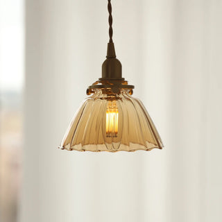 Celako™ Ambraze Pendant Light | Amber Glass Bedroom Lighting