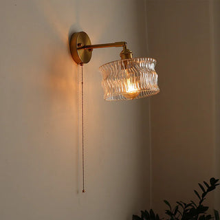 Celako™ Glintore Wall Light | Copper Glass Bedroom Lighting