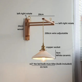 Celako™ Cerava Wall Light | Ceramic Bedside Lighting
