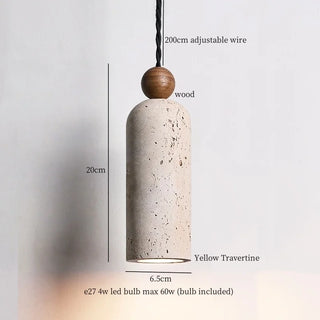 Celako™ Sonterra Pendant Light | Yellow Travertine Kitchen Island Lighting
