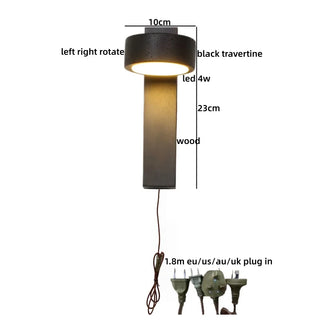 Celako™ Lythra Wall Light | Travertine Bedroom Lighting