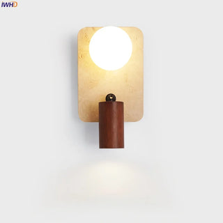 Celako™ Lustrava Wall Light | Yellow Travertine Glass Stone