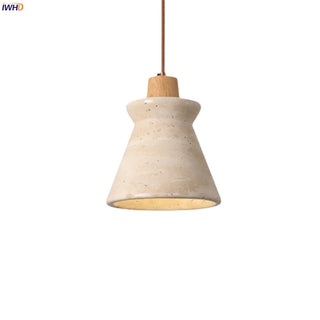 Celako™ Limora Pendant Light | Wood Yellow Travertine Living Room Lighting