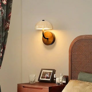 Celako™ Lumastra Wall Light | Yellow Travertine Bedroom Lighting