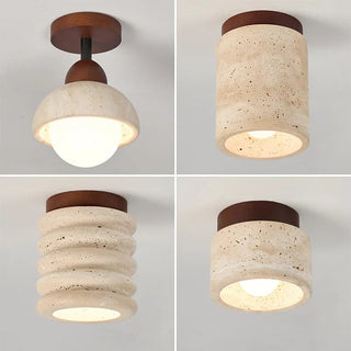 Celako™ Amberite Ceiling Light | Yellow Travertine Kitchen Island Lighting