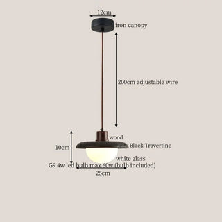 Celako™ Umbrilux Pendant Light | Black Travertine Nordic Modern Bedroom Lighting