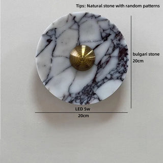 Celako™ Bulgara Wall Light | Stone Bedside Lighting