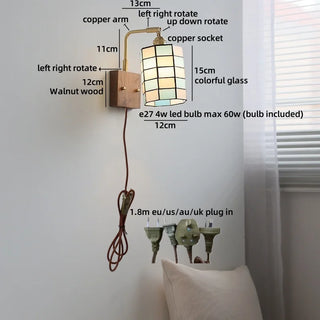 Celako™ Vetrin Wall Light | Stained Glass Bedroom Lighting
