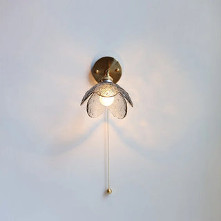 Celako™ Petaloid Wall Light | Glass Copper Bedroom Lighting