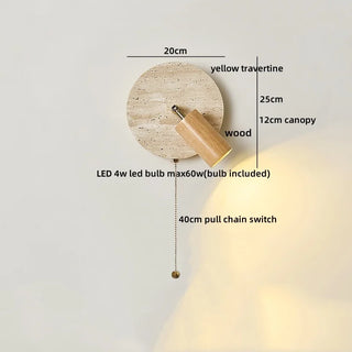 Celako™ Cavita Wall Light | Travertine Living Room Lighting